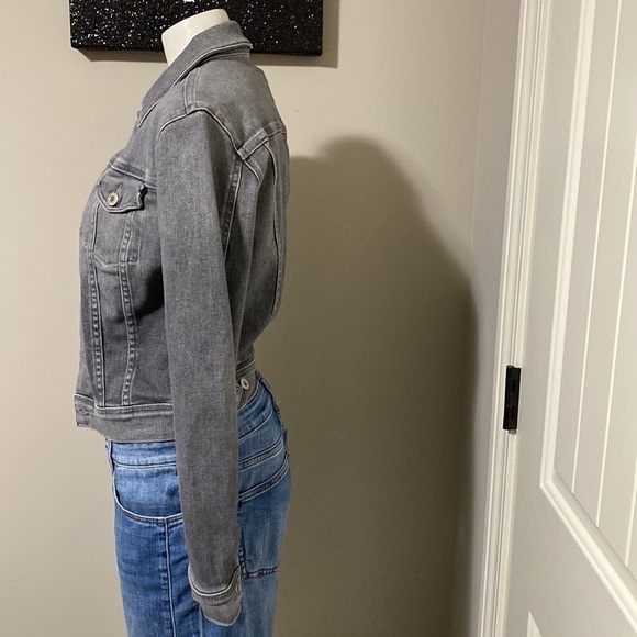 AG Adriano Goldschmied Robyn Jean Jacket Dark Gray Slim Pockets Sz XS NEW - Picture 7 of 13